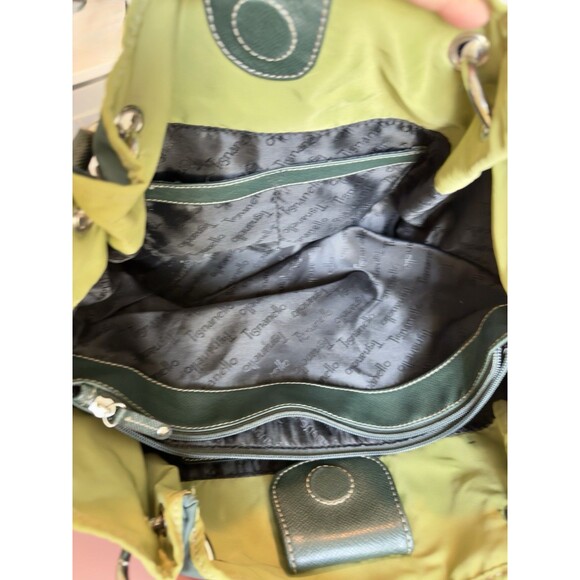 Tignanello Forest Green Shoulder Bag Handbag Purse Carry All Nice Roomy Bag - Picture 4 of 10